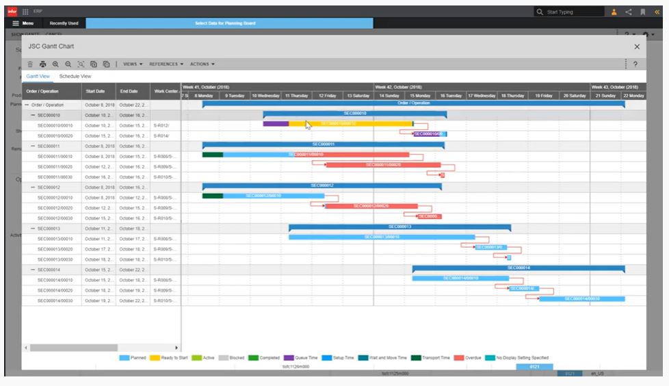 screenshot of Infor LN